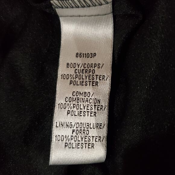 Vtg JS Collections Multi Rainbow Stripe Sheer Overlay 2 Piece Dress Size L Black - Picture 11 of 15